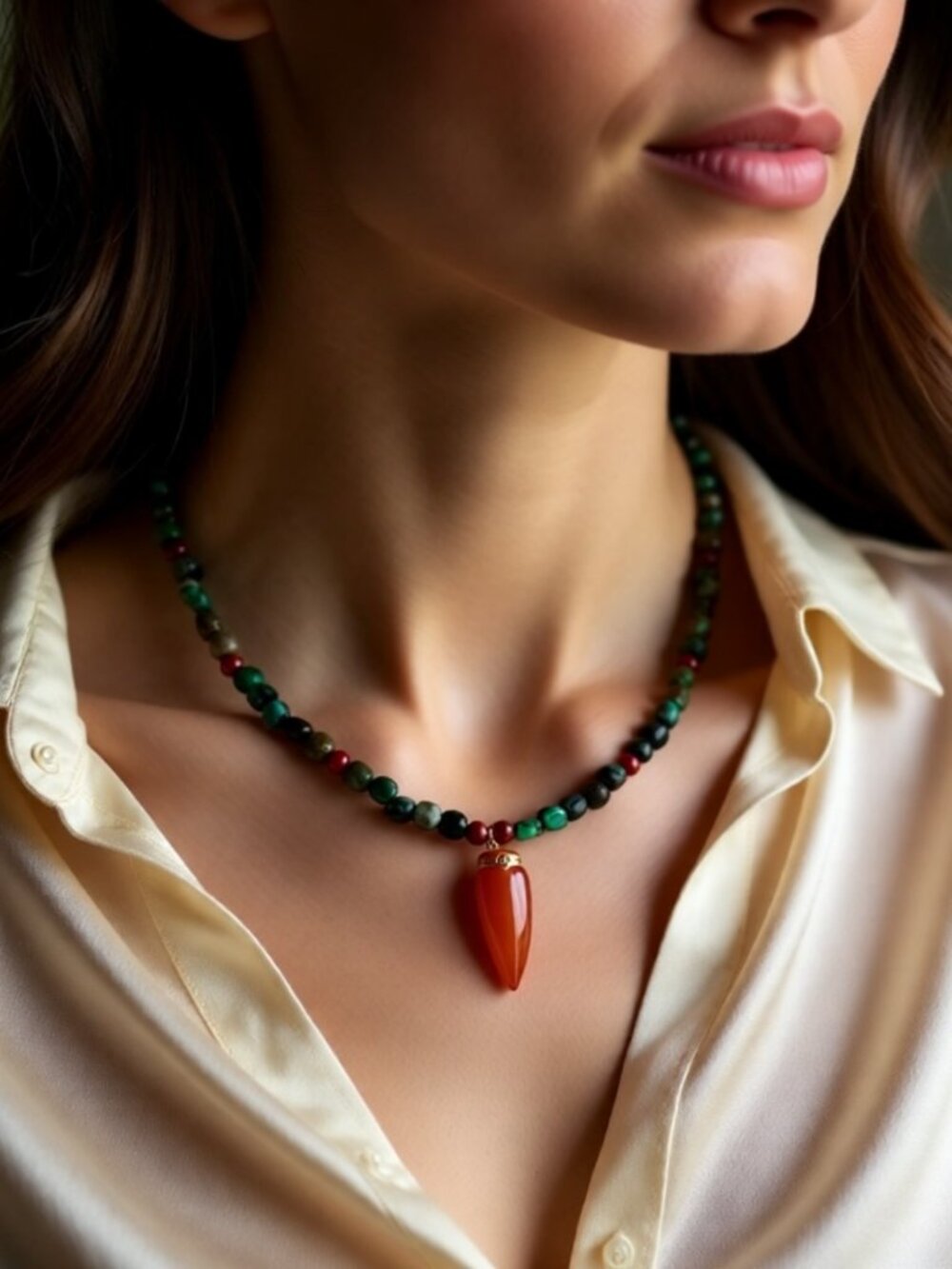 Necklace or Wrap Bracelet??? Handmade! Wear it either Way! Agate Arrowhead